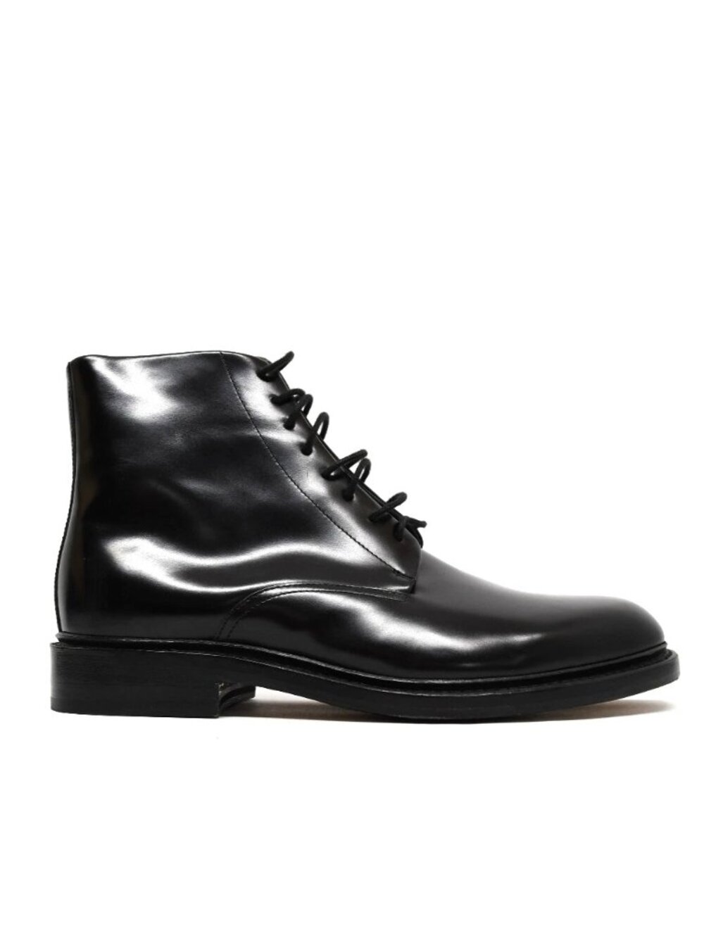 New! Vince Men's Damian Leather Boot High Shine Black Size 42.5 EU 9.5 US D509A